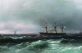 Schiff auf Meer 1870 Verspielt Ivan Aiwasowski russisch